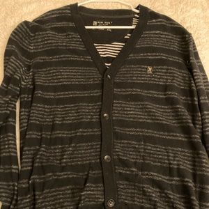 Marc Ecko Cut & Sew Sporty Black Cardigan